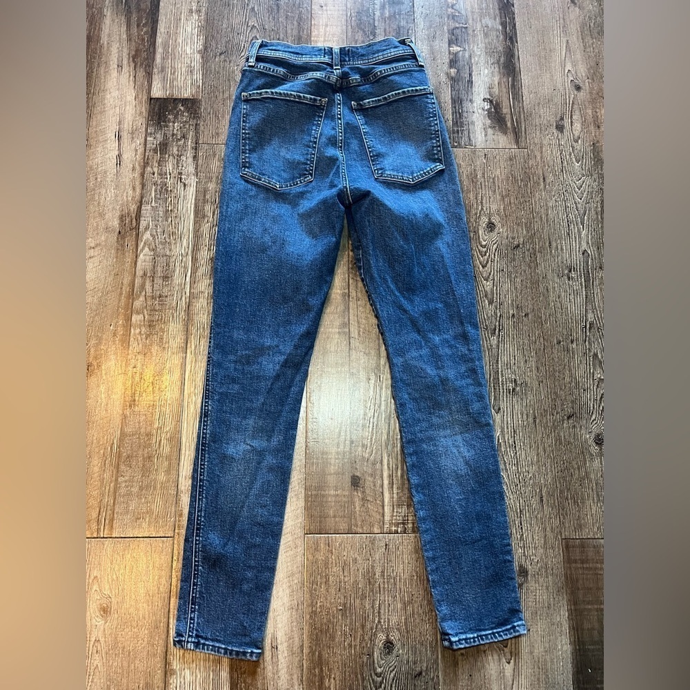 Agolde Roxanne Super High Rise Skinny Dark Wash Size 25 - Picture 6 of 7
